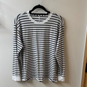 lululemon athletica Monochrome Striped Long Sleeve Tee